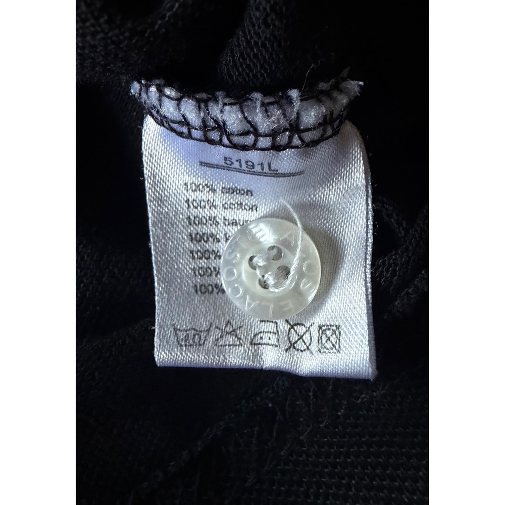 Vintage Lacoste Made in France Black Pique Polo Shirt Mens Size 6 XL - Picture 5 of 7